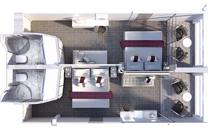 Edge Stateroom with Infinite Veranda: E2